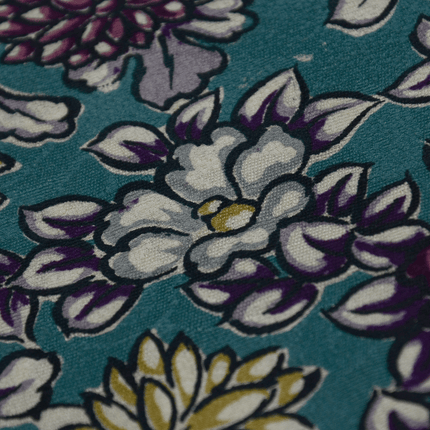 Vintage Haori mit floralem Allover-Muster in Retro-Farben