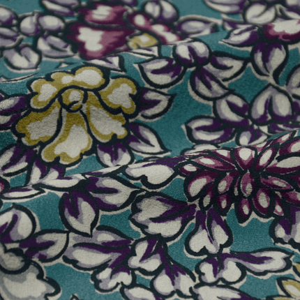 Vintage Haori mit floralem Allover-Muster in Retro-Farben