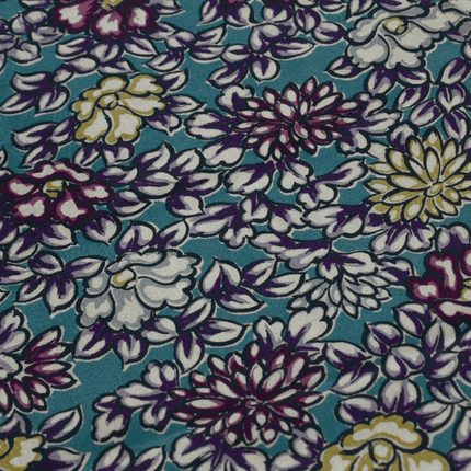 Vintage Haori mit floralem Allover-Muster in Retro-Farben