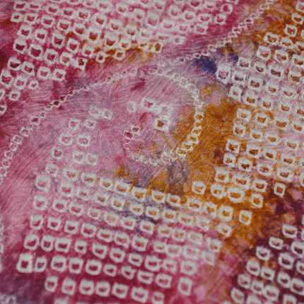 Antiker Haori mit Shibori-Muster in leuchtendem Pink ( ca 1930 - 1940 )