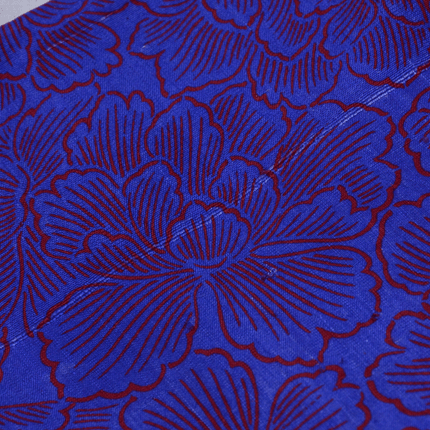Antikes japanisches Haori mit Art-Déco-Blumenjacquard