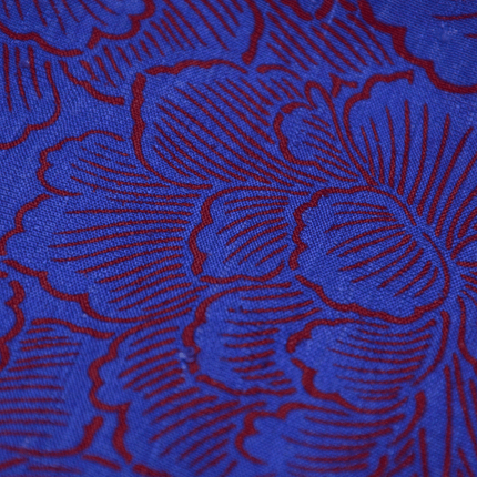 Antikes japanisches Haori mit Art-Déco-Blumenjacquard