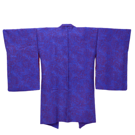 Antikes japanisches Haori mit Art-Déco-Blumenjacquard