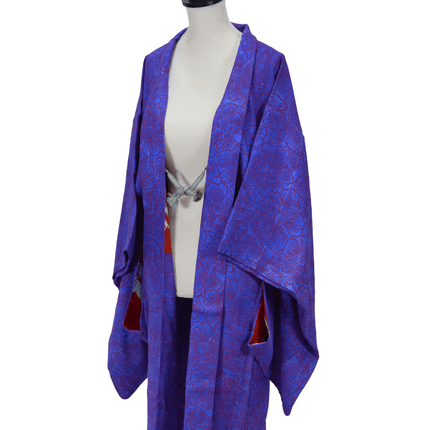 Antikes japanisches Haori mit Art-Déco-Blumenjacquard