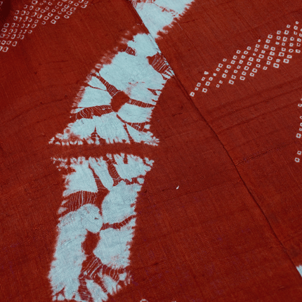 Antikes japanisches Haori mit Art-Déco-Blumenjacquard