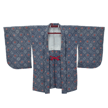Vintage Haori mit skandinavisch inspiriertem Kreisdesign