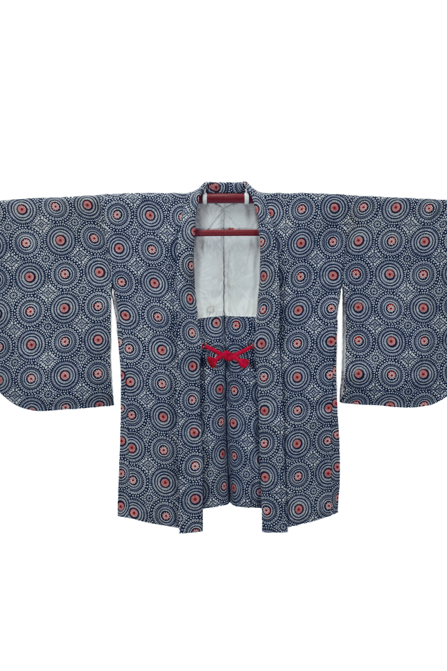Vintage Haori with Scandinavian-inspired circle design