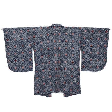 Vintage Haori mit skandinavisch inspiriertem Kreisdesign