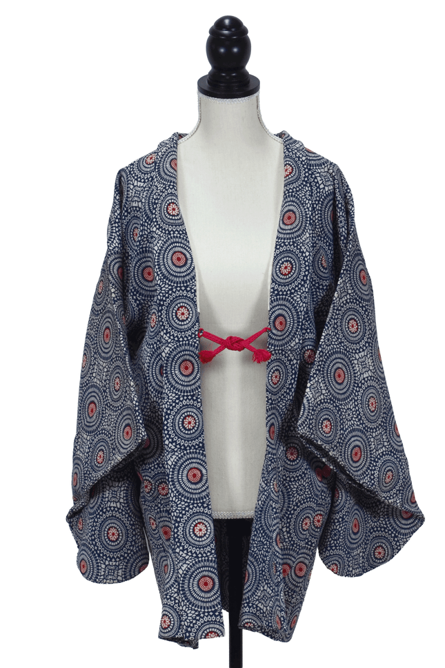 Vintage Haori with Scandinavian-inspired circle design