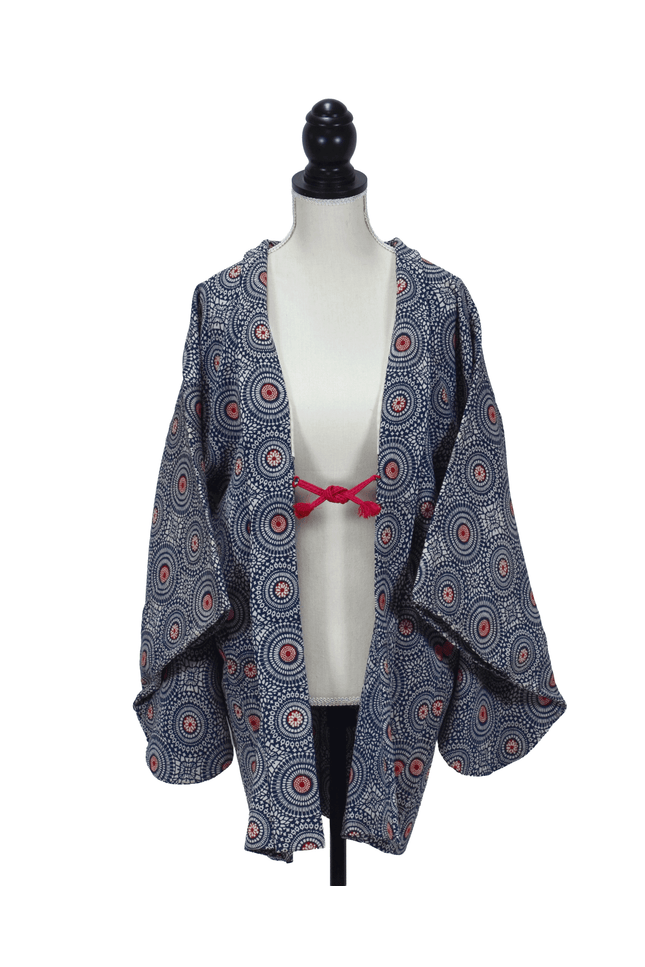 Vintage Haori with Scandinavian-inspired circle design