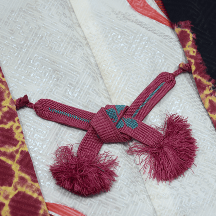 Antique 1930s-1940s Haori with Maple Leaf Motif and Art Deco Lining