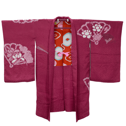 Antique Haori with Fan and Kanoko Patterns