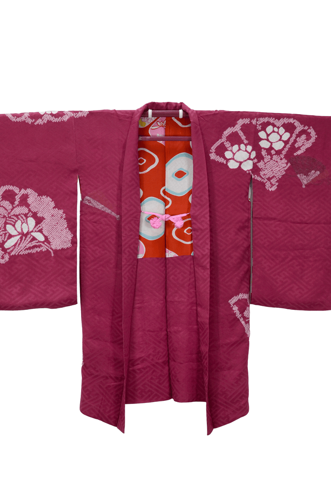 Antikes Haori mit Fächer- und Kanoko-Muster