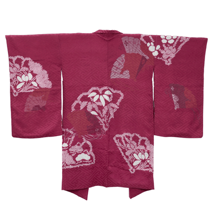 Antique Haori with Fan and Kanoko Patterns