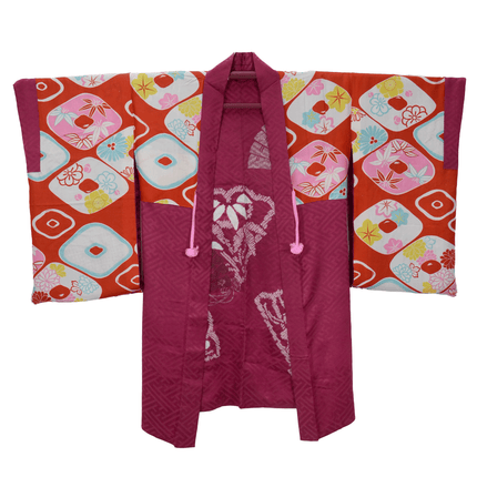 Antique Haori with Fan and Kanoko Patterns