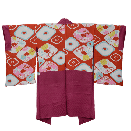 Antique Haori with Fan and Kanoko Patterns