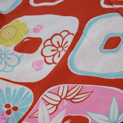 Antique Haori with Fan and Kanoko Patterns
