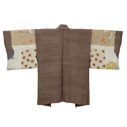 Ruhiger Vintage-Haori mit Samekomon und poetischem Innenfutter