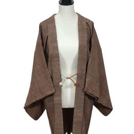 Ruhiger Vintage-Haori mit Samekomon und poetischem Innenfutter