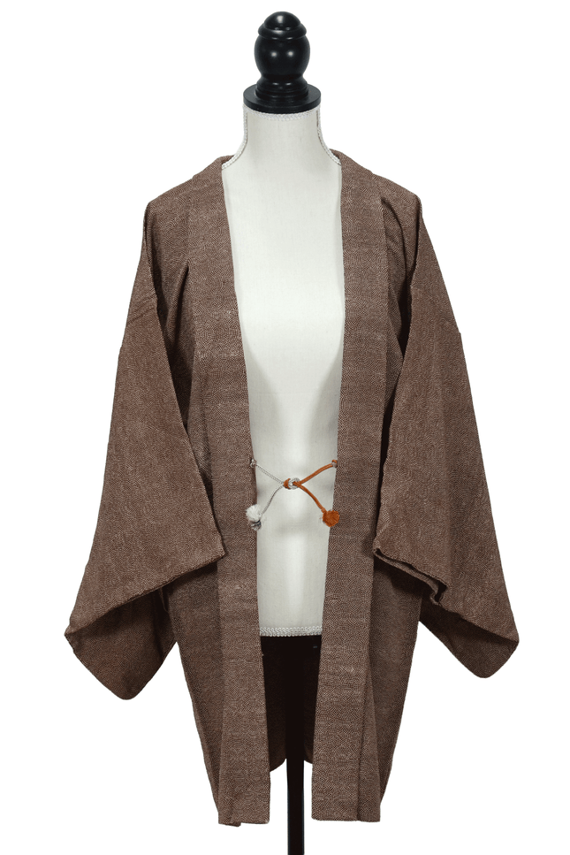 Serene Vintage Haori with Samekomon and Poetic Lining