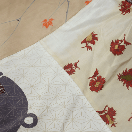 Ruhiger Vintage-Haori mit Samekomon und poetischem Innenfutter