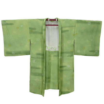 Vintage Haori in Wakakusa-Grün mit Ryūsui-Muster