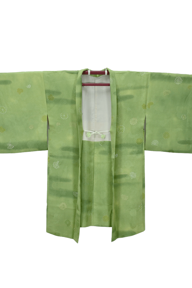 Vintage Haori in Wakakusa Green with Ryūsui Pattern