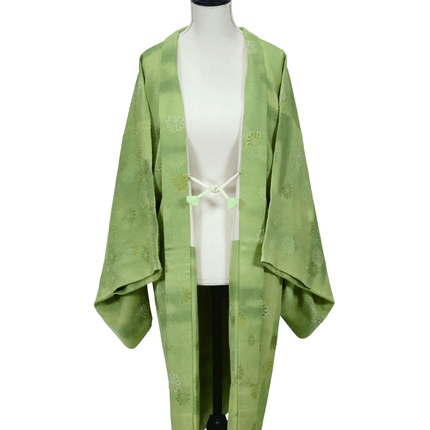 Vintage Haori in Wakakusa-Grün mit Ryūsui-Muster