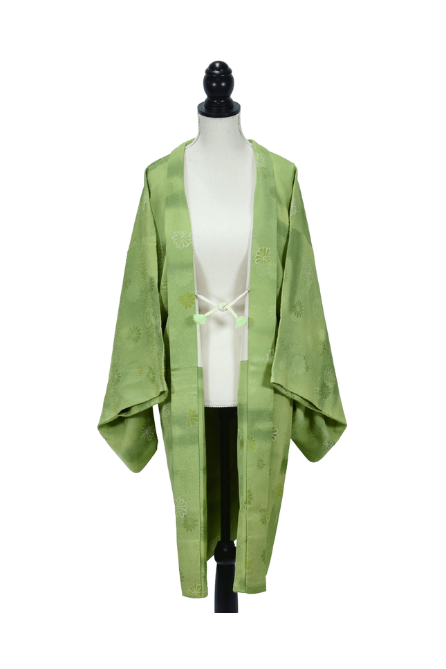 Vintage Haori in Wakakusa Green with Ryūsui Pattern