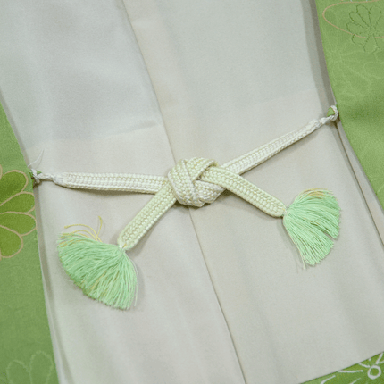 Vintage Haori in Wakakusa-Grün mit Ryūsui-Muster
