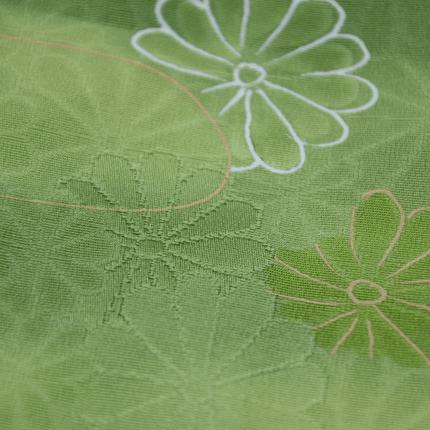 Vintage Haori in Wakakusa-Grün mit Ryūsui-Muster