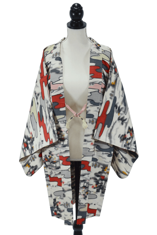 Antique Meisen Haori with abstract pattern