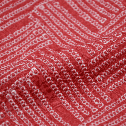 Roter Vintage-Haori mit Shibori-Muster