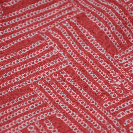 Roter Vintage-Haori mit Shibori-Muster