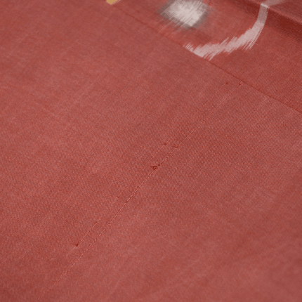 Antique Meisen Haori in Rust with Butterfly Pattern