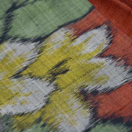 Antiker Meisen Haori mit botanischem Muster – Japanische Kimono-Jacke, ca. 1920er–1930er Jahre