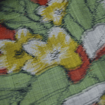 Antiker Meisen Haori mit botanischem Muster – Japanische Kimono-Jacke, ca. 1920er–1930er Jahre