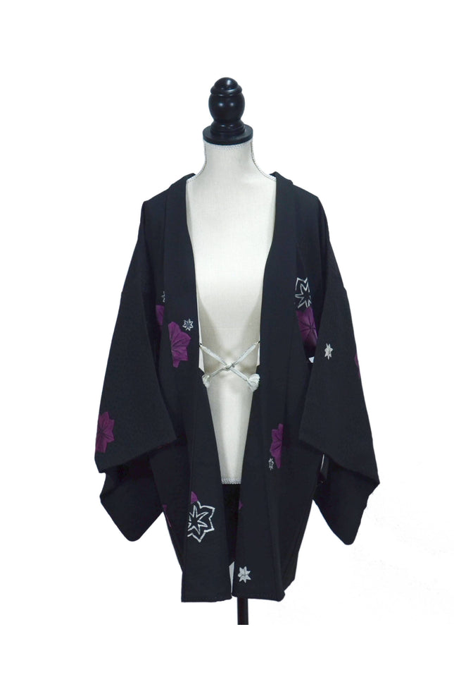 Vintage Haori - Black with Purple