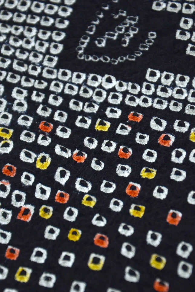 Haori mit Shibori-Muster – Schwarz