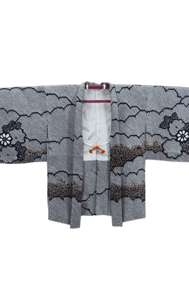Vintage Haori with Shibori pattern – Black