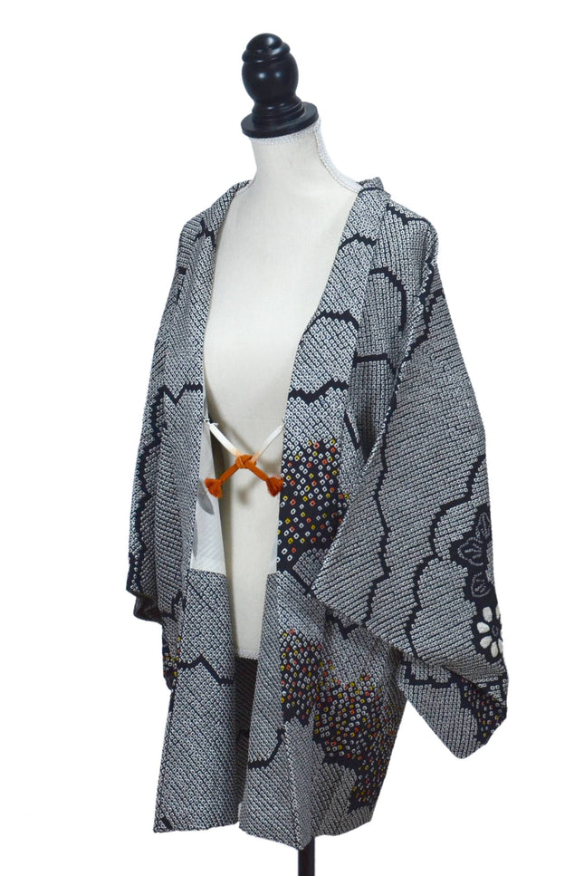 Haori mit Shibori-Muster – Schwarz