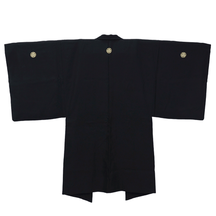 Vintage Haori mit Tuschemalerei und Kalligraphie im Innenfutter