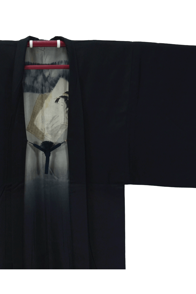 Vintage Haori mit Bijin-ga-Motiv im Innenfutter