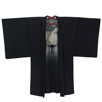 Vintage Haori mit Bijin-ga-Motiv im Innenfutter