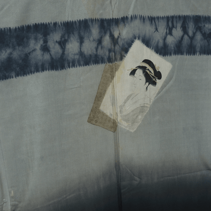 Vintage Haori mit Bijin-ga-Motiv im Innenfutter