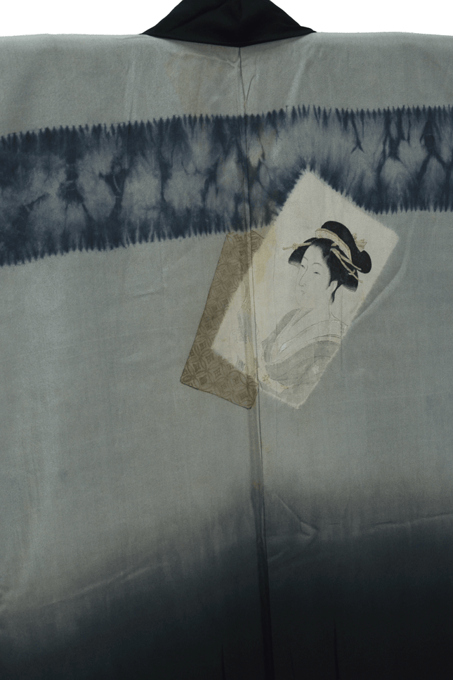 Vintage Haori mit Bijin-ga-Motiv im Innenfutter