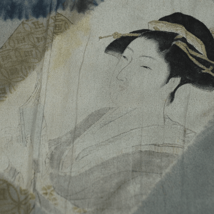 Vintage Haori mit Bijin-ga-Motiv im Innenfutter
