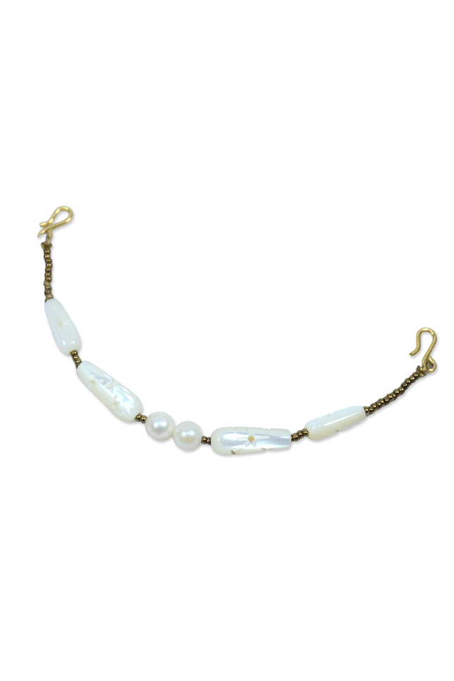 White Pearl Contrast - Vintage Haori Himo