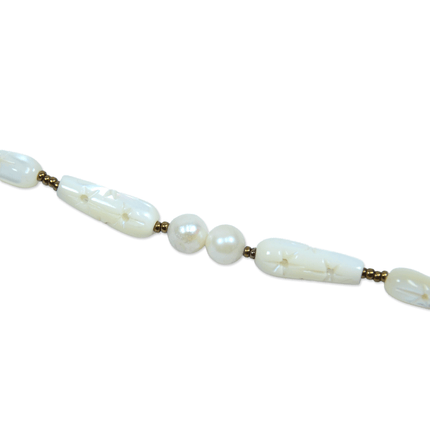 White Pearl Contrast - Vintage Haori Himo