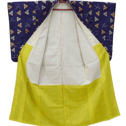 Vintage Kimono in Indigoblau aus der Zeit ca. 1930–1950.